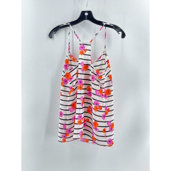 J. Crew Women's Floral Tropical Flower Striped Camisole Top Size 0 Summer - Picture 5 of 11